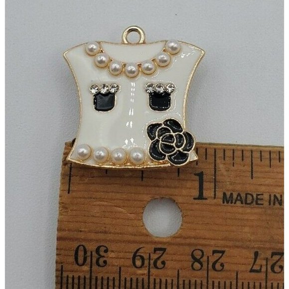 7 Pieces Bling Croc Charms, Barbie Luxury Rhinestones in Gold, white & Black - Picture 2 of 10